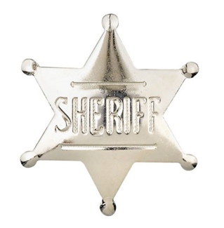 Sherrif Badge Pin - Silver