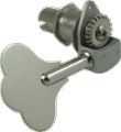 Key Hipshot Ultra Lite Tuner Clover Key 1 2 Inch Chrome Bass Side