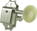 Machine Head Kluson Nickel W Plastic Round Buttons 3+3