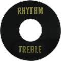 Switchwashers Rhythm Black w Gold Lettering For Les Paul 