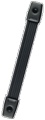 Handle for Fender and other Amps Black with Black Caps 