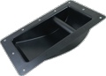 Handle Recessed for Cabinet Steel Black Smooth Large 