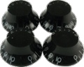 Knob Classic Top Hat Black package of 4