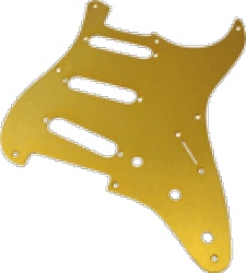 Pickguard Fender Strat 8-Hole Gold-Anodized Aluminum 