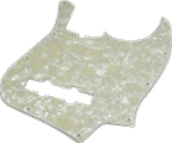Pickguard Original Fender J-Bass 10-Hole White Pearloid 
