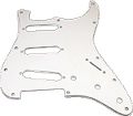 Pickguard Strat 3-Ply White White Black White 
