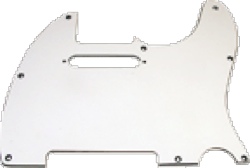Pickguard Tele 3-Ply WhiteWhite Black White