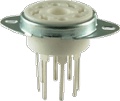 Socket 8 Pin Octal 7 8 Inch Fits in 1 Inch Hole with Bracket PC Mount