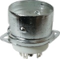Socket 9 Pin Ceramic with Center Shield and Shield Base