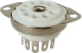 Socket 9 Pin Ceramic with Center Shield 