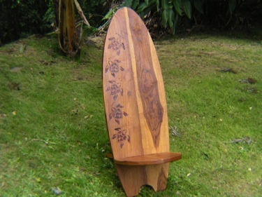 Longboard Surf Chair Turtle Design Pool Decor