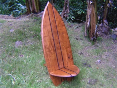 Longboard Surf Chair 2-Stringer Design Pool Decor