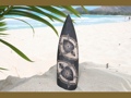 Wooden Surfboard W Carved Turtles 16 Inch Tall Surfing Decor