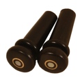 Roosebeck End Pins (2) Ebony Pearl & Brass