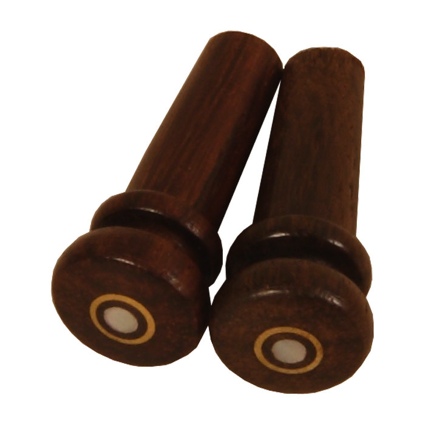 Roosebeck End Pins (2) Rosewood Pearl & Brass
