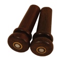 Roosebeck End Pins (2) Rosewood Pearl & Brass