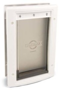 Plastic Pet Door Premium White Medium