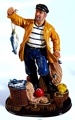 11 Inch Fisherman with Catch Nautical Figure