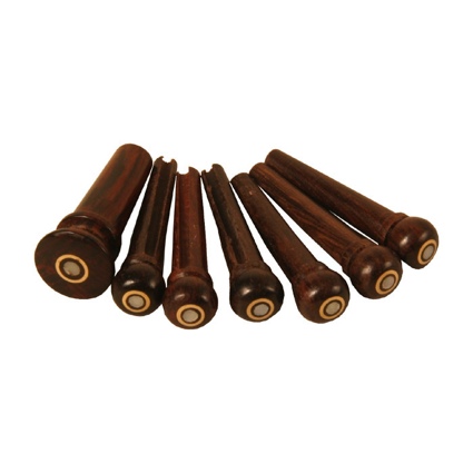 Roosebeck Bridge & End Pins (6+1) Rosewood Pearl