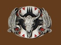 Steerhead & Eagle Belt Buckle 3-1/8 x 2-1/4