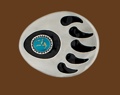 Bear Claw Belt Buckle Turquoise 3 x 2-1/2