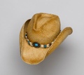 RAFFIA STRAW / BLUEBROWNTAN CHOKER BAND