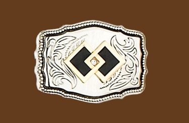 Square Dance Belt Buckle 3 x 2-1/4