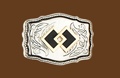 Square Dance Belt Buckle 3 x 2-1/4