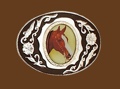 Horsehead Belt Buckle 3-1/4 x 2-1/2