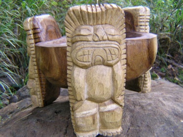 SCORPION TIKI BOWL 12 ACACIA WOOD HAND CARVED