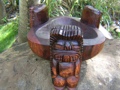 SCORPION TIKI BOWL 12 STAINED ACACIA KOA HAND CARVED