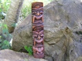 TIKI TOTEM 20 LOVE PROSPERITY STAINED ACACIA