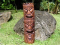 DOUBLE HEADED MASK 39 ACACIA WOOD LOVE PROSPERITY