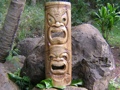 DOUBLE HEADED MASK 39 ACACIA WOOD LOVE PROSPERITY