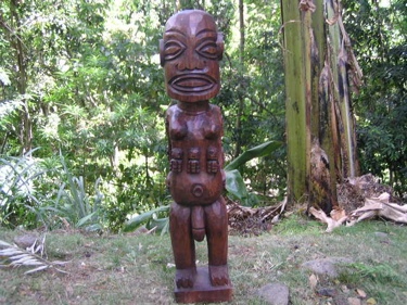 FERTILITY TIKI BISHOP MUSEUM 20 STAINED ACACIA