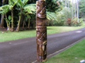 MAORI TIKI TOTEM 63 INCHES LOVE PROSPERITY NATURAL ACACIA 