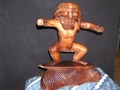 TIKI KUKA' ILIMOKU SURFING HAND CARVED IN HAWAII