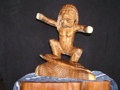 Tiki Kuka' Ilimoku Surfing Hand Carved In Hawaii