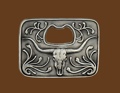 Skull Bottle Opener Belt Buckle 3 x 2-1/4