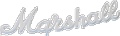 Logo Genuine Marshall 9 Inch White