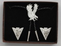 Bolo Tie & Collar Tip Boxed Set - Diamond Cut Silver Eagles