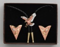Bolo Tie & Collar Tip Boxed Set - Tri-Color Eagles