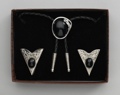 Bolo Tie & Collar Tip Boxed Set - Black Stone