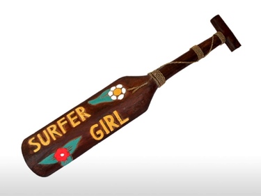 SURFER GIRL HANGING PADDLE 32 ROXY SURF DECOR