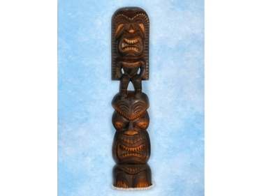 Stacked Tiki Kanaloa Lono 40 Island Decor