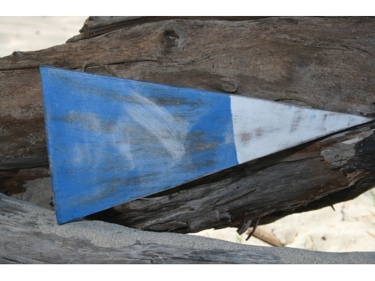 2ND NAUTICAL NUMERIC FLAG 12 WOOD PANEL NAUTICAL decor