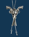 Double Gun Slide Necklace SILVER