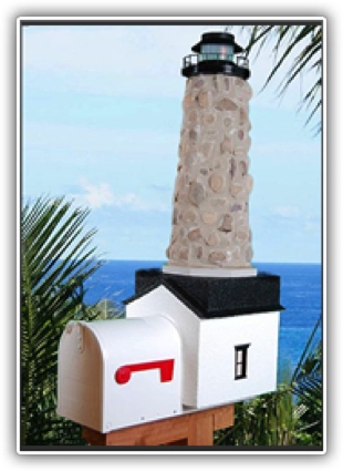 Stone Lighthouse Mailbox