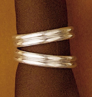 Silver Ring Scarf Slide z