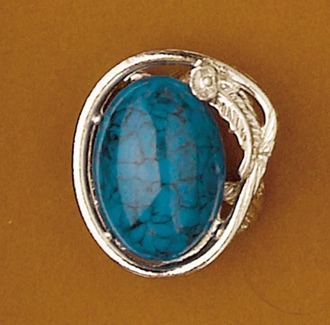 Scarf Slide Turquoise stone